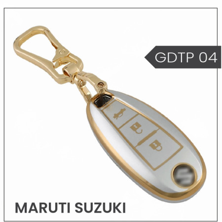 keycare Golden Dust TPU key cover And keychain for Baleno, Ciaz, Ignis, S-Cross, Vitara Brezza 3 Button Smart Key | GDTP 04 keycare Golden Dust TPU key cover And keychain for Baleno, Ciaz, Ignis, S-Cross, Vitara Brezza 3 Button Smart Key | GDTP 04