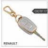 Keyzone Gold Dust TPU key cover And Keychain for Kwid, Duster, Triber, Kiger 2 button remote key | GDTP_17