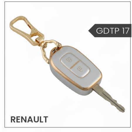 Keyzone Gold Dust TPU key cover And Keychain for Kwid, Duster, Triber, Kiger 2 button remote key | GDTP_17 Keyzone Gold Dust TPU key cover And Keychain for Kwid, Duster, Triber, Kiger 2 button remote key | GDTP_17