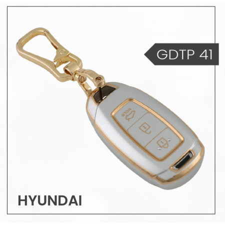 keycare Gold Dust TPU Key Cover And keychain for Hyundai i20, Verna, Kona 3 Button Smart Key | GDTP 41 keycare Gold Dust TPU Key Cover And keychain for Hyundai i20, Verna, Kona 3 Button Smart Key | GDTP 41