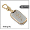 keycare Gold Dust TPU key cover And keychain for i20, Verna, Elantra old 3 button smart key | GDTP 76