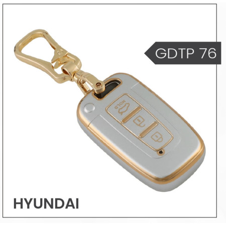 keycare Gold Dust TPU key cover And keychain for i20, Verna, Elantra old 3 button smart key | GDTP 76 keycare Gold Dust TPU key cover And keychain for i20, Verna, Elantra old 3 button smart key | GDTP 76