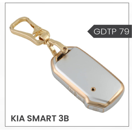 keycare Gold Dust TPU key cover And keychain for Seltos, Sonet 2023 onwards 3 button smart key | GDTP 79 keycare Gold Dust TPU key cover And keychain for Seltos, Sonet 2023 onwards 3 button smart key | GDTP 79