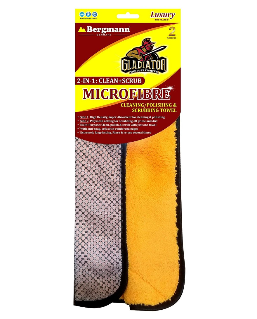 Bergmann Gladiator 2-in-1 Clean And Scrub Microfibre