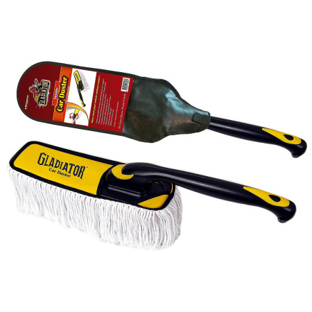 Bergmann Gladiator Twister Wax-Baked Car Duster | with Rotating Handle for Easier Cleaning | Thick And Dense 100% Cotton Fibres with Wax Coating | Scratch-Proof | Suitable for Car And Bikes Bergmann Gladiator Twister Wax-Baked Car Duster | with Rotating Handle for Easier Cleaning | Thick And Dense 100% Cotton Fibres with Wax Coating | Scratch-Proof | Suitable for Car And Bikes