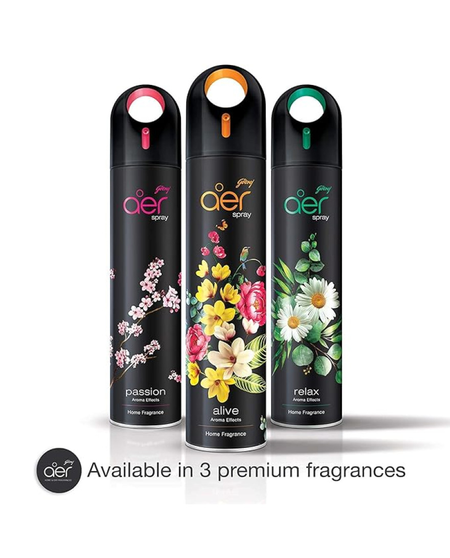 Godrej aer spray, Premium Air Freshener for Home And Office | Relax | Long Lasting Fragrance | 220 ml