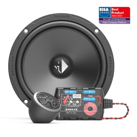 HELIX COMPOSE BASIC CB K- 165.2-S3 CAR SPEAKER | 2-way speaker kit with 6.5 inch / 165 mm midbass, 0.75 inch / 20 mm silk dome tweeter, high-quality crossover and high efficiency | 3 Ω | 80 Watts RMS