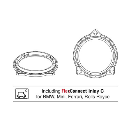 HELIX COMPOSE FLEXMOUNT CFMK100 BMW.2 | Vehicle-Specific Adapter Ring | Suitable for BMW, Mini, Rolls Royce and Ferrari vehicles with factory installed HELIX COMPOSE FLEXMOUNT CFMK100 BMW.2 | Vehicle-Specific Adapter Ring | Suitable for BMW, Mini, Rolls Royce and Ferrari vehicles with factory installed