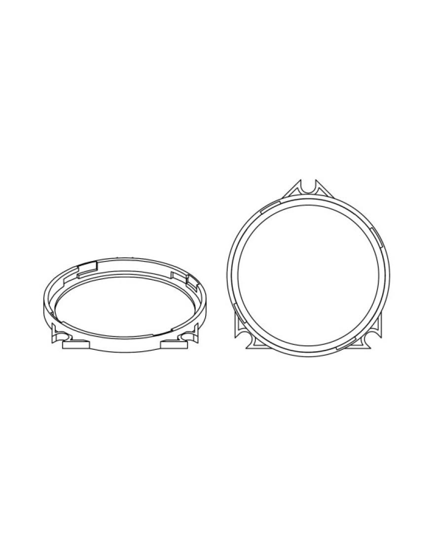HELIX COMPOSE FLEXMOUNT CFMK100 VOL.1 | Vehicle-Specific Adapter Ring | Suitable as an Adaptor Ring for VOLVO vehicles or as a universal ring for vehicles with standard 3-point mounting