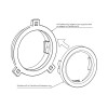 HELIX COMPOSE FLEXMOUNT CFMK25 VW.1 | Vehicle-Specific Adapter Ring | Suitable for various Volkswagen, Skoda and Seat vehicles with factory installed Tweeter