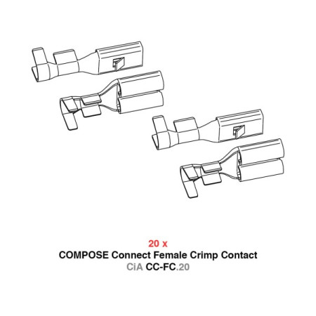 HELIX COMPOSE CiA CC-FC.20 | Female crimp contact kit for COMPOSE Connect Female Housings