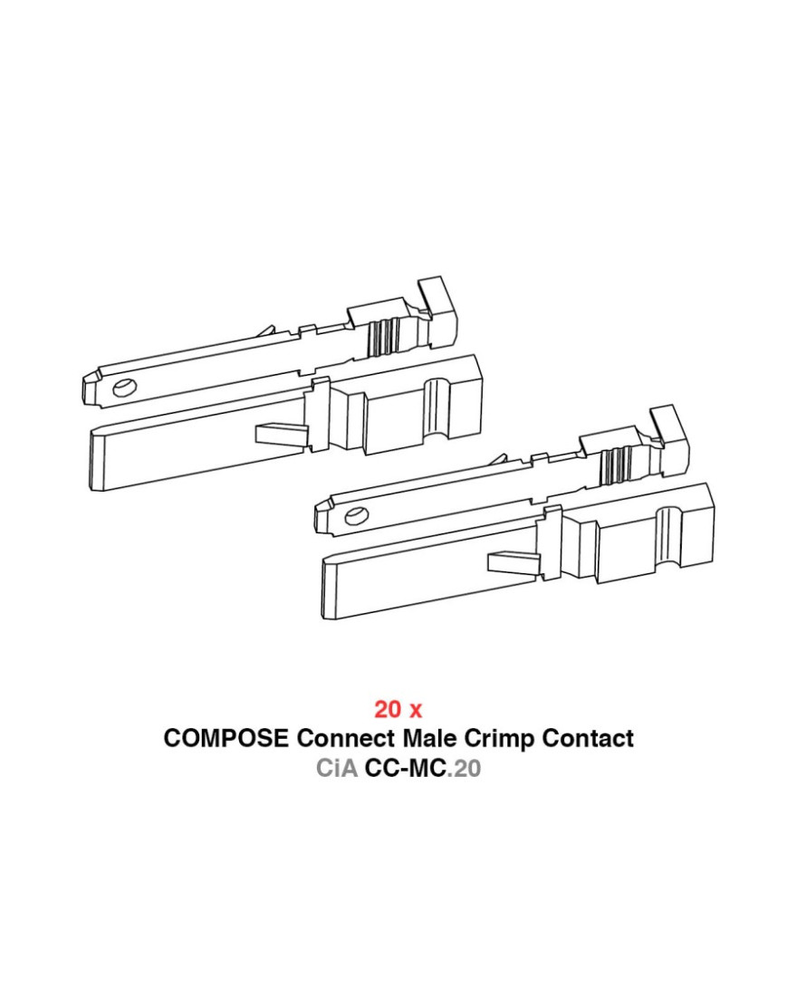 HELIX COMPOSE CiA CC-MC.20 | Male crimp contact kit for COMPOSE Connect Male Housings
