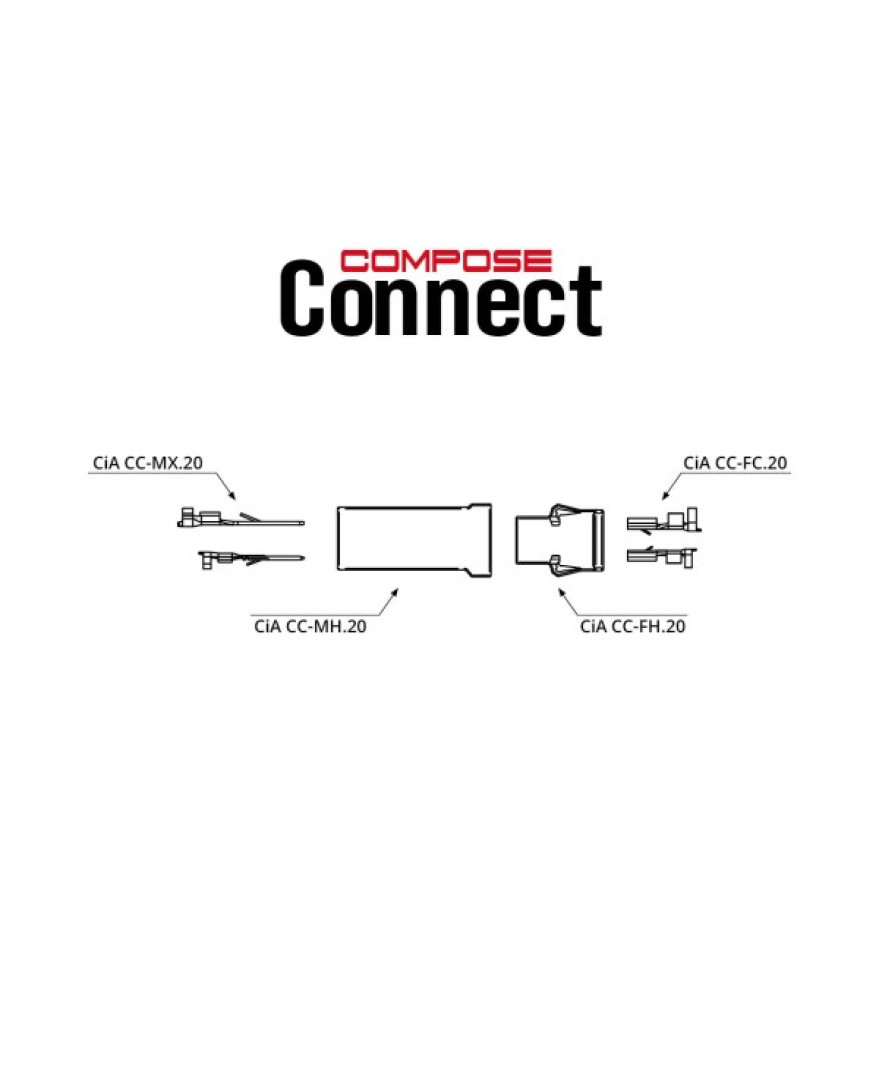 HELIX COMPOSE CiA CC-MH.20 | Male Housing Kit for COMPOSE Connect plug connections
