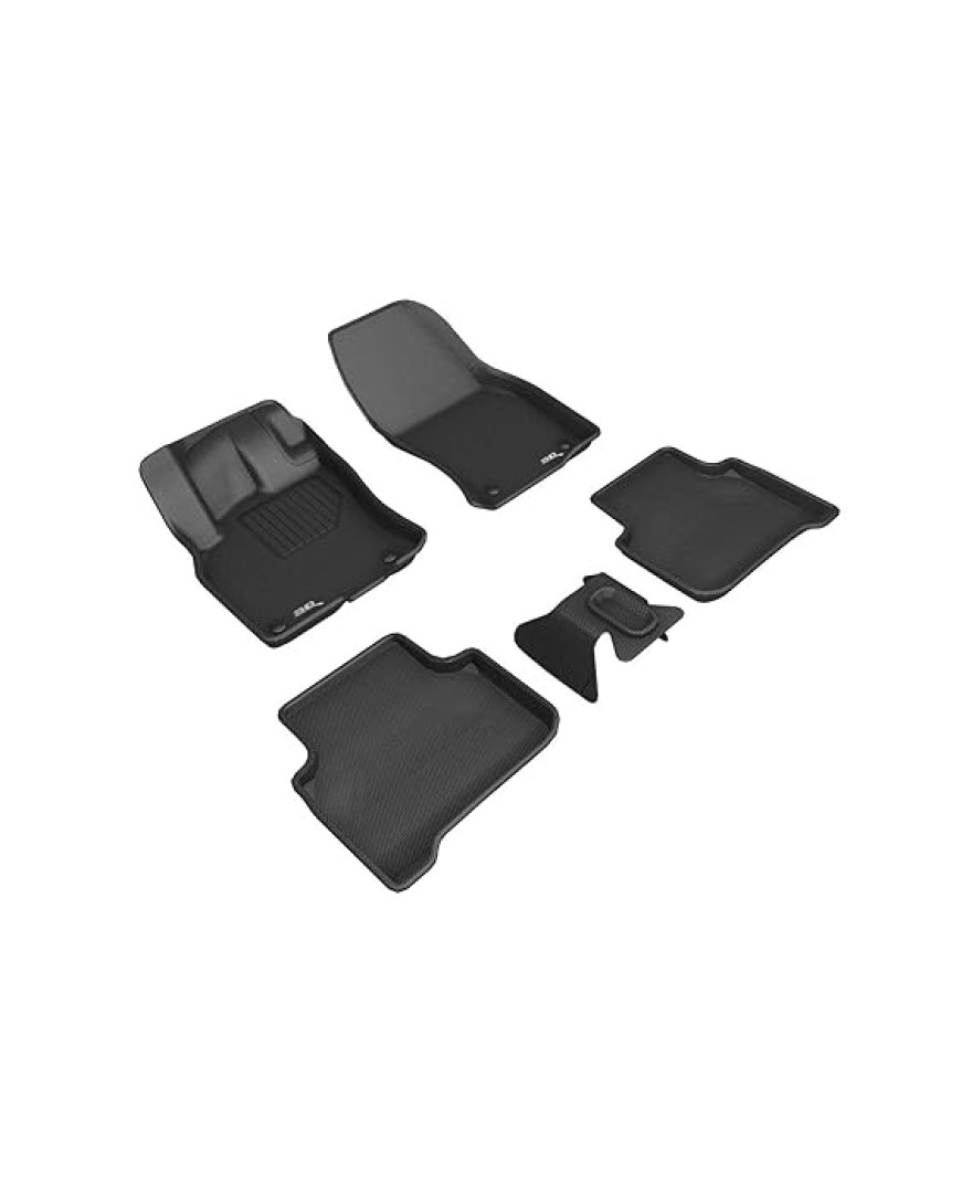 3D MAXpider Custom Fit KAGU Floor Mat | BLACK | Compatible with  Maruti Suzuki Grand Vitara  |  2020 to 2023 | Complete Set