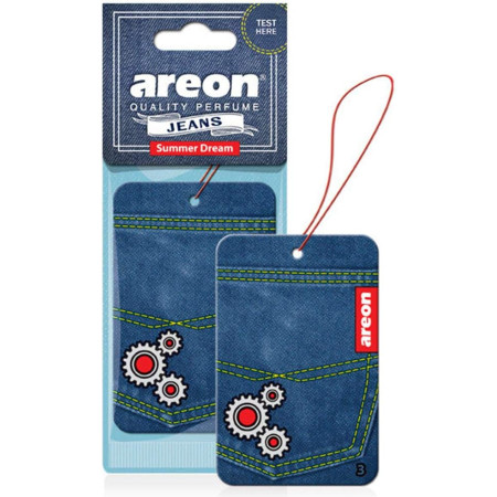 AREON Jeans Hanging Car Air Freshner | Summer Dream | Motion Logo | AJ03