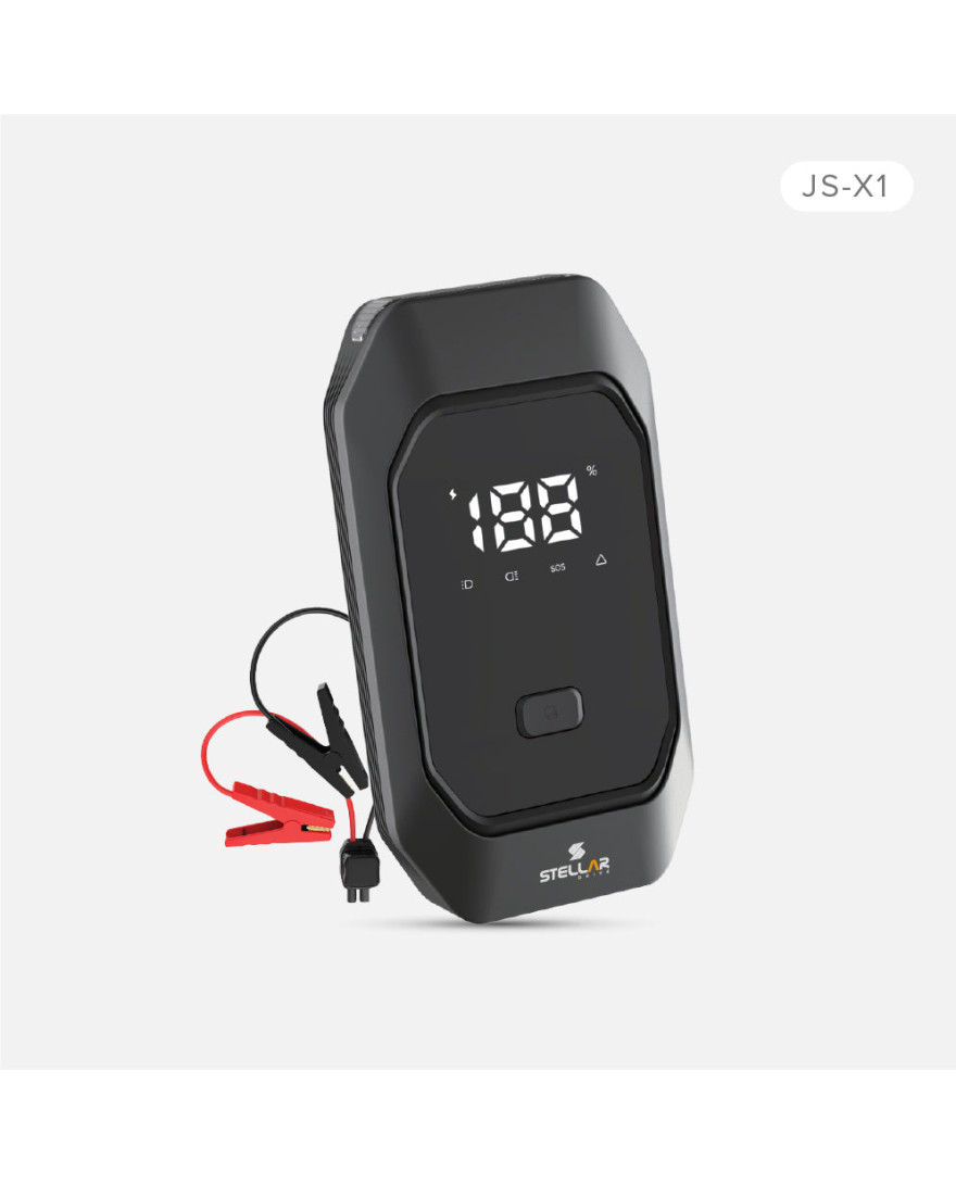 STELLAR DRIVE JS-X1 Jump Starter | Jump Starter 8000mAh, Powerbank, LED light