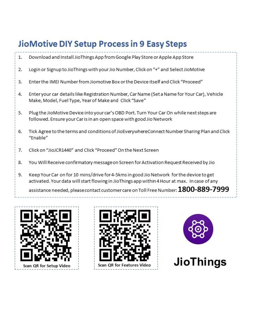JioMotive 4G GPS Plug n Play OBD Car Tracker| eSIM | Real-Time Location| Geo and Time Fencing| Vehicle Health| Anti-Tow and Anti-Theft Feature| Wi-Fi Hotspot| ARAI Certified | Locked for JioNetwork