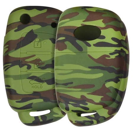 keycare Camouflage Silicon Key Cover fit for Hyundai | 3 Button flip Key KC 07 Camo keycare Camouflage Silicon Key Cover fit for Hyundai | 3 Button flip Key KC 07 Camo