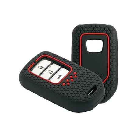 Keycare Silicon Key Cover Compatible for Elevate, City, Civic, Jazz, Amaze, CR-V, WR-V, BR-V Smart Key | Push Button Start Models | Black | KC24 Keycare Silicon Key Cover Compatible for Elevate, City, Civic, Jazz, Amaze, CR-V, WR-V, BR-V Smart Key | Push Button Start Models | Black | KC24