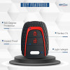 Keycare Silicon Key Cover KC27 Compatible for Eon, i10 Grand 2 Button Remote Key | Black