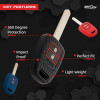 Keycare Silicon Key Cover KC33 Compatible for WR-V, City, Jazz, Amaze 2014+ Models | Black