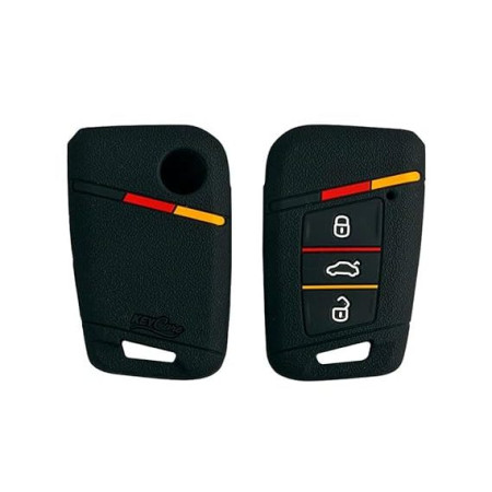 Keycare Silicon key cover KC40 fit for Tiguan, Jetta, Passat smart key | Black