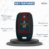 Keycare Silicon Key Cover KC49 for Kia Seltos 4 Button Smart Key | Black