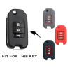 Keycare Silicon Key Cover KC50 Compatible for City, WR-V flip Key | Black