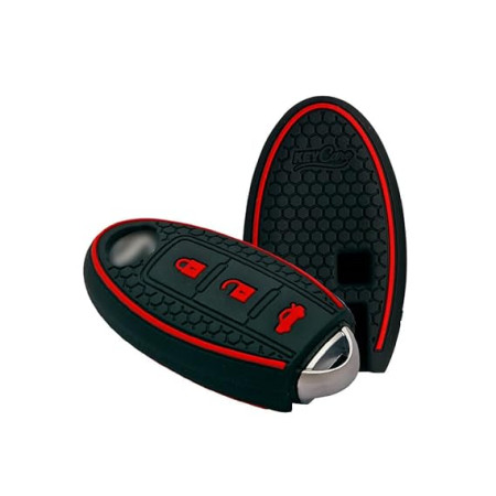 Keycare Silicon Key Cover KC53 Compatible for Micra, Sunny, Micra Active, Magnite, Teana 3 Button Smart Key | Black Keycare Silicon Key Cover KC53 Compatible for Micra, Sunny, Micra Active, Magnite, Teana 3 Button Smart Key | Black