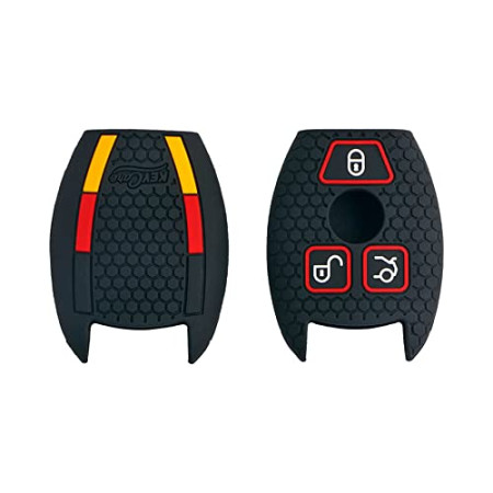 Keycare Silicon Car Key Cover KC54 Fit for Mercedes Benz C-Class, GL Series, M-Class, S-Class | Black Keycare Silicon Car Key Cover KC54 Fit for Mercedes Benz C-Class, GL Series, M-Class, S-Class | Black
