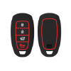 Keycare Silicon Key Cover KC60 fit for Hyundai Verna 2020 4 Button Smart Key | Black