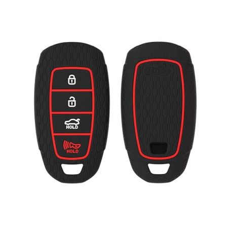 Keycare Silicon Key Cover KC60 fit for Hyundai Verna 2020 4 Button Smart Key | Black Keycare Silicon Key Cover KC60 fit for Hyundai Verna 2020 4 Button Smart Key | Black