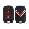 Keycare Silicon key cover KC61 fit for Sonet, Seltos 2020, Carens, Seltos X-line 4 button smart key | KC61 | Black