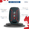 Keycare Silicon key cover KC62 fit for Duster 2020 3 button remote key | Black