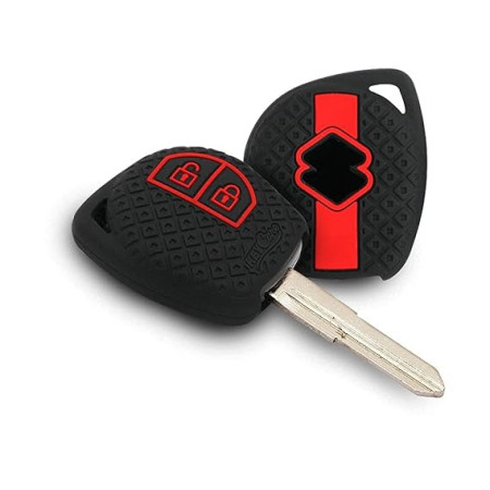 Keycare Silicon key cover fit for All Maruti Suzuki Car 2 button remote key | KC63 | Black Keycare Silicon key cover fit for All Maruti Suzuki Car 2 button remote key | KC63 | Black