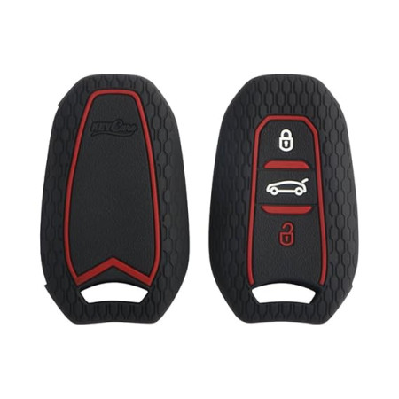 Keycare Silicon key cover fit for Citroen C5 Aircross 3 button smart key KC66 | Black Keycare Silicon key cover fit for Citroen C5 Aircross 3 button smart key KC66 | Black