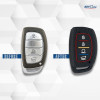Keycare Silicon key cover for Alcazar and Creta 2021 4 button smart key KC67 | Black