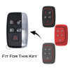 Keycare Silicon Key Cover KC72 fit for Jaguar XF XJ XE F-PACE F-Type Range Rover Evoque Velar Discovery LR4 Land Rover Sport 5 Button Smart Key | Black