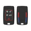 Keycare Silicon Key Cover KC73 fit for Range Rover : Sport, Evoque, Velar, Discovery, Defender (2018, 2019, 2020, 2021) 5 Button Smart Key | Black
