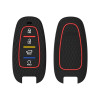Keycare Silicon Key Cover KC75 Compatible for Hyundai Tucson 4 Button Smart Key | Black