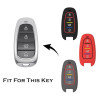 Keycare Silicon Key Cover KC75 Compatible for Hyundai Tucson 4 Button Smart Key | Black