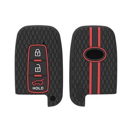 Keycare Silicon Key Cover KC76 Compatible for Hyundai i20, Verna, Elantra Old 3 Button Smart Key | Black Keycare Silicon Key Cover KC76 Compatible for Hyundai i20, Verna, Elantra Old 3 Button Smart Key | Black