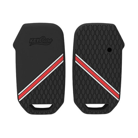 Keycare Silicon Key Cover KC77 Compatible for Kia Sonet2023, Seltos 2023 Facelift 4 Button Smart Key | Black Keycare Silicon Key Cover KC77 Compatible for Kia Sonet2023, Seltos 2023 Facelift 4 Button Smart Key | Black