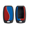 KeyCare Duo Style Key Cover for Seltos, Sonet, Carnival, Seltos X-line,Carens Smart Keys | Red/Blue | KC D01