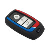 KeyCare Duo Style Key Cover for Seltos, Sonet, Carnival, Seltos X-line,Carens Smart Keys | Red/Blue | KC D01