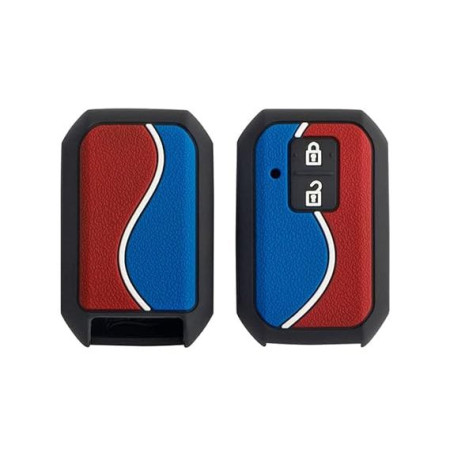 Keycare Duo Series Style Key Cover KC D04 for Maruti Suzuki Swift, Baleno, Xl6, Ignis, Ertiga, Dzire Smart Keys | Red/Blue Keycare Duo Series Style Key Cover KC D04 for Maruti Suzuki Swift, Baleno, Xl6, Ignis, Ertiga, Dzire Smart Keys | Red/Blue