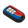 KeyCare Duo Style Silicon Key Cover KC D09 for Honda Elevate City, Jazz, WR-V, Amaze, Civic Smart Keys | Red/Blue
