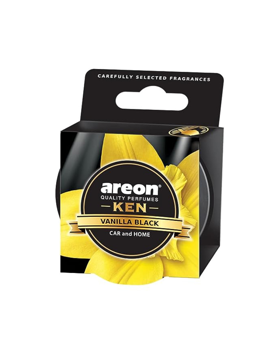 Areon Ken Vanilla Black Car Air Freshener | 35g