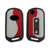 KeyCare Duo Style Key Cover KC D07 for Mahindra Bolero, Scorpio-N, Scorpio, TUV300, XUV 300, Thar, XUV700, Marazzo flip Key | Red/Blue