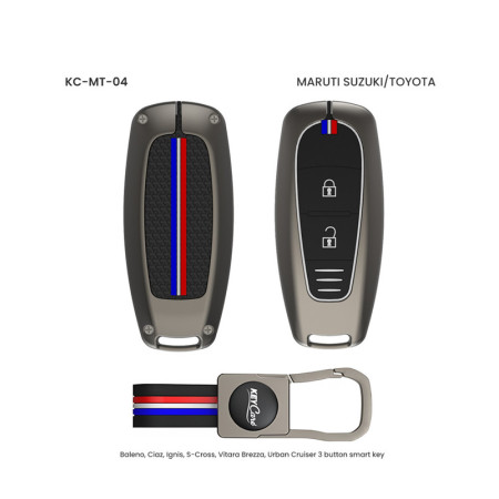 Keycare Metal Key Cover MT-04 for Maruti Suzuki And Toyota Cars